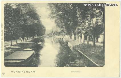 Monnickendam, Binnendijk ansichtkaart: Monnickendam, Binnendijk