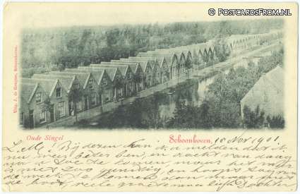 ansichtkaart: Schoonhoven, Oude Singel