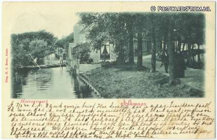 ansichtkaart: Alkmaar, Hoevervaart