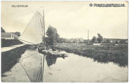 ansichtkaart: Hilversum, Gooische Vaart