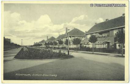 ansichtkaart: Hilversum, Simon Stevinweg