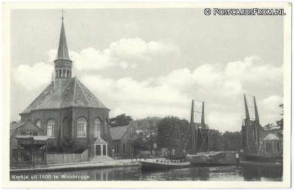 ansichtkaart: Woubrugge, Kerkje uit 1600