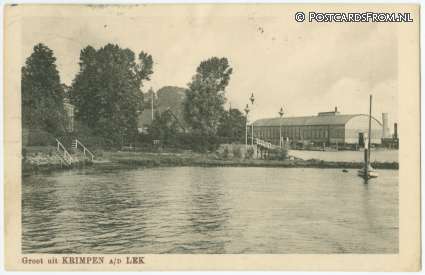 Krimpen aan de Lek, Groet uit. Scheepswerf Smit ansichtkaart: Krimpen aan de Lek, Groet uit. Scheepswerf Smit