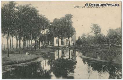 ansichtkaart: Leiderdorp, Groet uit