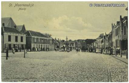 Sint Maartensdijk, Markt ansichtkaart: Sint Maartensdijk, Markt
