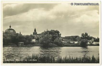ansichtkaart: Leerdam, Gezicht op Leerdam