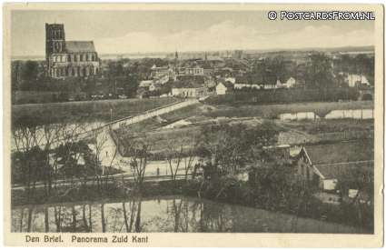 ansichtkaart: Brielle, Panorama Zuid Kant