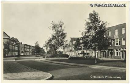 Groningen, Prinsesseweg ansichtkaart: Groningen, Prinsesseweg