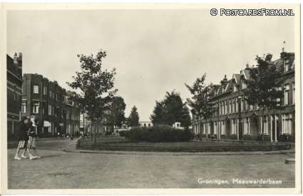 Groningen, Meeuwerderbaan ansichtkaart: Groningen, Meeuwerderbaan