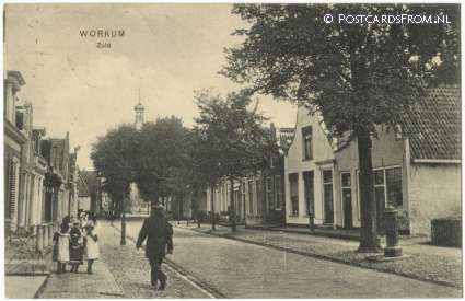 ansichtkaart: Workum, Zuid