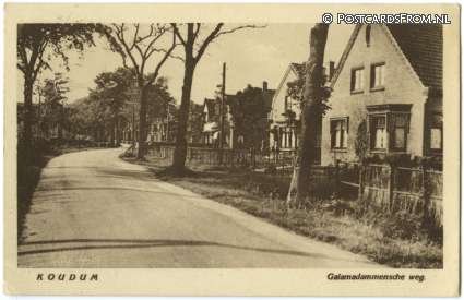 ansichtkaart: Koudum, Galamadammensche weg