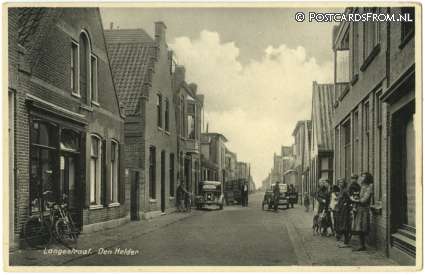 ansichtkaart: Den Helder, Langestraat