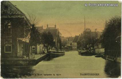 ansichtkaart: Appingedam, Damsterdiep