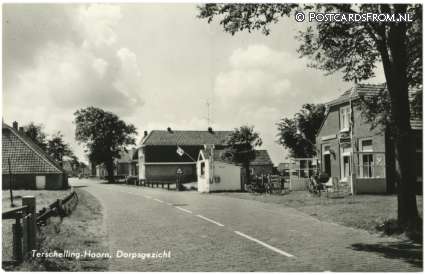 ansichtkaart: Terschelling Hoorn, Dorpsgezicht