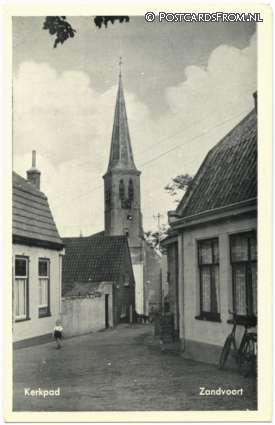 ansichtkaart: Zandvoort, Kerkpad