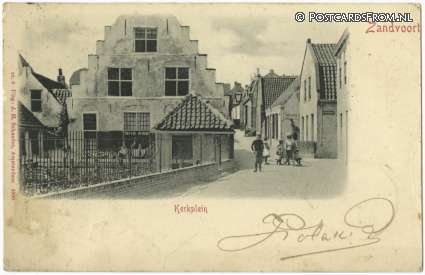 ansichtkaart: Zandvoort, Kerkplein