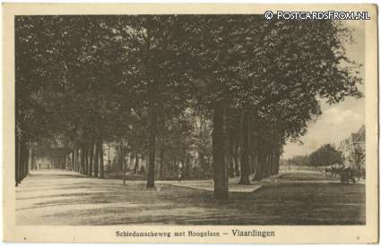 ansichtkaart: Vlaardingen, Schiedamscheweg met Hoogelaan