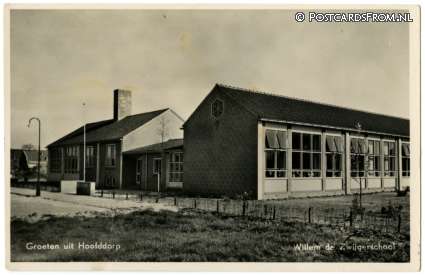 Hoofddorp, Willem de Zwijgerschool ansichtkaart: Hoofddorp, Willem de Zwijgerschool