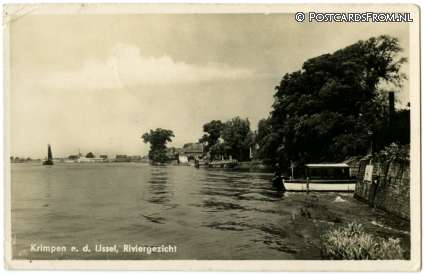 ansichtkaart: Krimpen ad IJssel, Riviergezicht