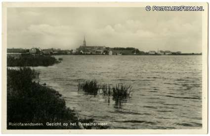 ansichtkaart: Roelofarendsveen, Gezicht op het Brasemermeer