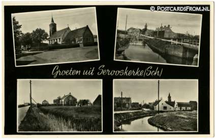 ansichtkaart: Serooskerke Schouwen, Groeten uit