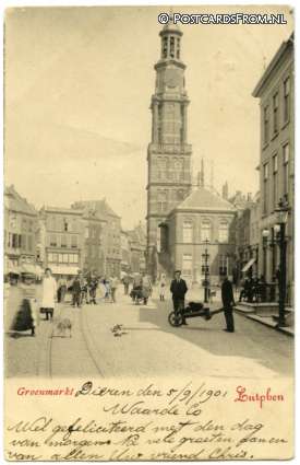 ansichtkaart: Zutphen, Groenmarkt