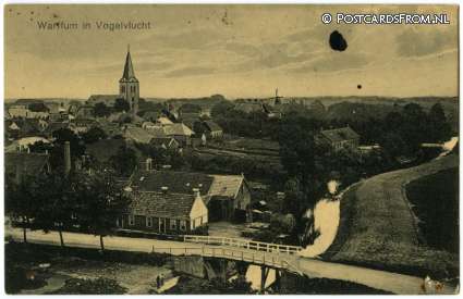ansichtkaart: Warffum, In Vogelvlucht