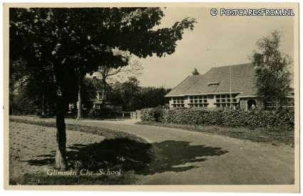 ansichtkaart: Glimmen, Chr. School
