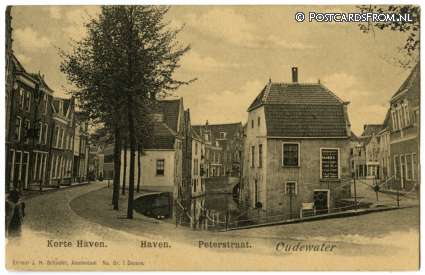 Oudewater, Korte Haven - Haven - Peterstraat ansichtkaart: Oudewater, Korte Haven - Haven - Peterstraat