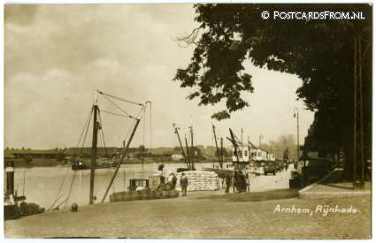 Arnhem, Rijnkade ansichtkaart: Arnhem, Rijnkade