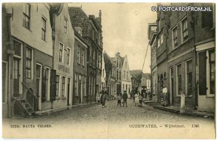 Oudewater, Wijdstraat. Koffie-Huis ansichtkaart: Oudewater, Wijdstraat. Koffie-Huis