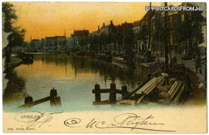 ansichtkaart: Haarlem, Spaarne