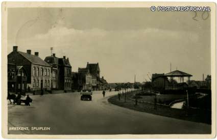 ansichtkaart: Breskens, Spuiplein