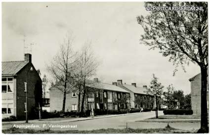 ansichtkaart: Appingedam, P. Veningastraat