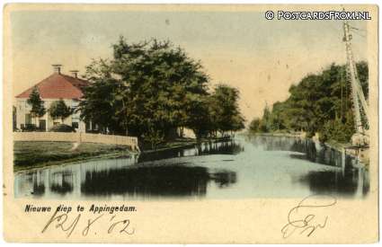 ansichtkaart: Appingedam, Nieuwe diep