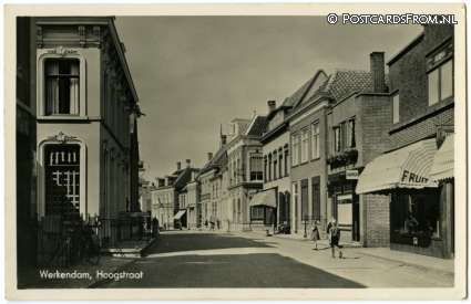 Werkendam, Hoogstraat ansichtkaart: Werkendam, Hoogstraat