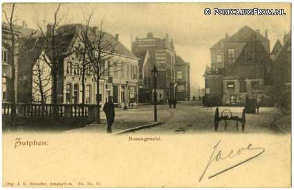 ansichtkaart: Zutphen, Rosengracht