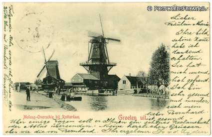 ansichtkaart: Overschie, Molens