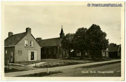 ansichtkaart: Hoogersmilde, Geref. Kerk