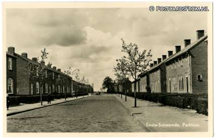 ansichtkaart: Eexta, Scheemda. Parklaan