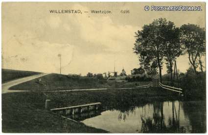 ansichtkaart: Willemstad, Westzijde