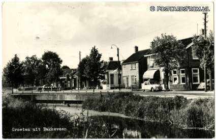 ansichtkaart: Bakkeveen, Groeten uit. Centrum