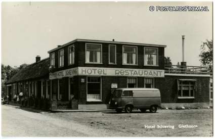 Giethoorn, Hotel Schieving ansichtkaart: Giethoorn, Hotel Schieving