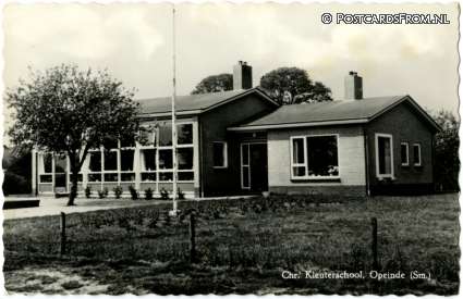 ansichtkaart: Opeinde, Chr. Kleuterschool