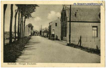 ansichtkaart: Hooge Zwaluwe, Kerkdijk