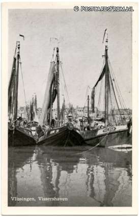 ansichtkaart: Vlissingen, Vissershaven