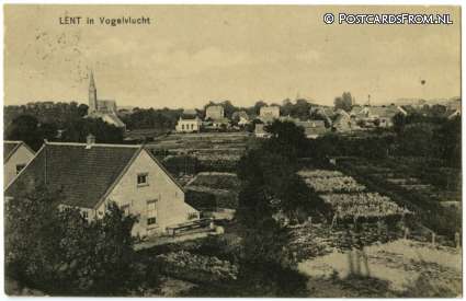 ansichtkaart: Lent, In Vogelvlucht
