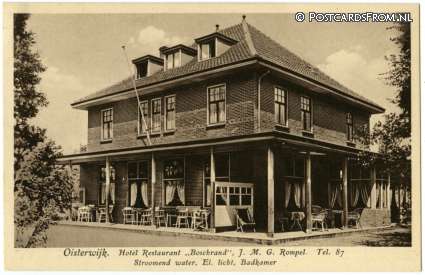 Oisterwijk, Hotel Rest. 'Boschrand'. J.M.G. Rompel ansichtkaart: Oisterwijk, Hotel Rest. 'Boschrand'. J.M.G. Rompel