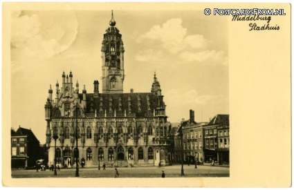 ansichtkaart: Middelburg, Stadhuis
