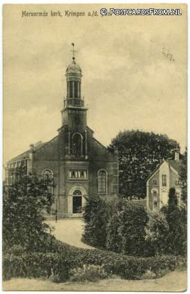 ansichtkaart: Krimpen ad IJssel, Hervormde kerk